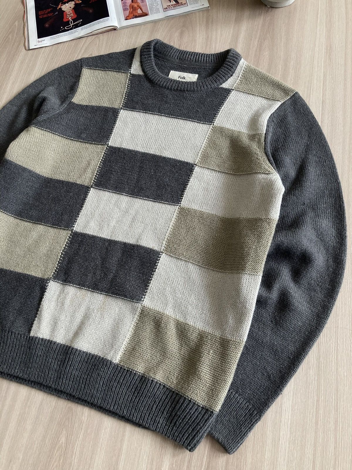 Folk Vintage Folk Flannel Knit Wool Sweater Japanese Style 00s Size US M / EU 48-50 / 2 - 2 Thumbnail