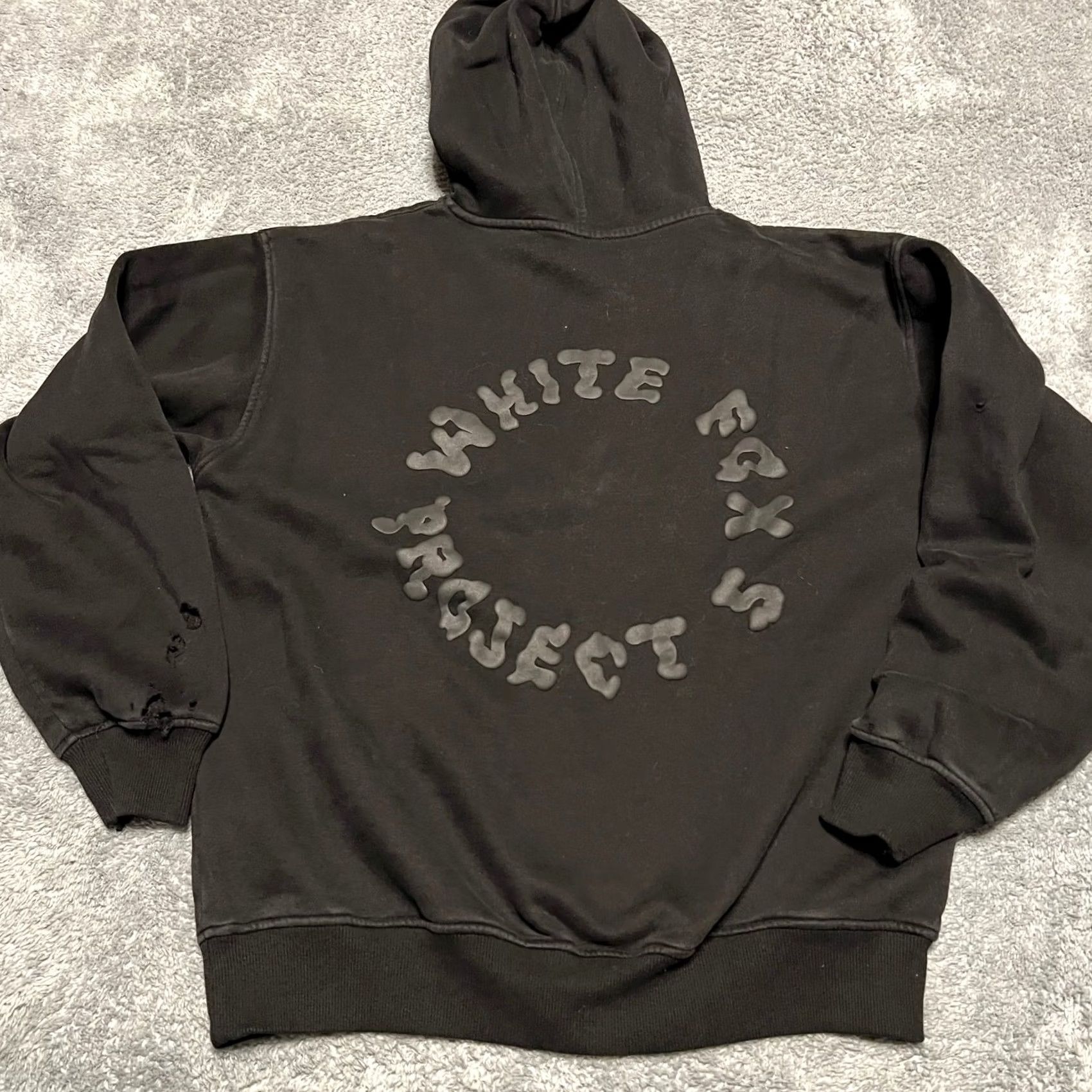 Y/Project White Fox Black Hoodie Mens Small on Logo Distressed Regular Size US S / EU 44-46 / 1 - 3 Thumbnail