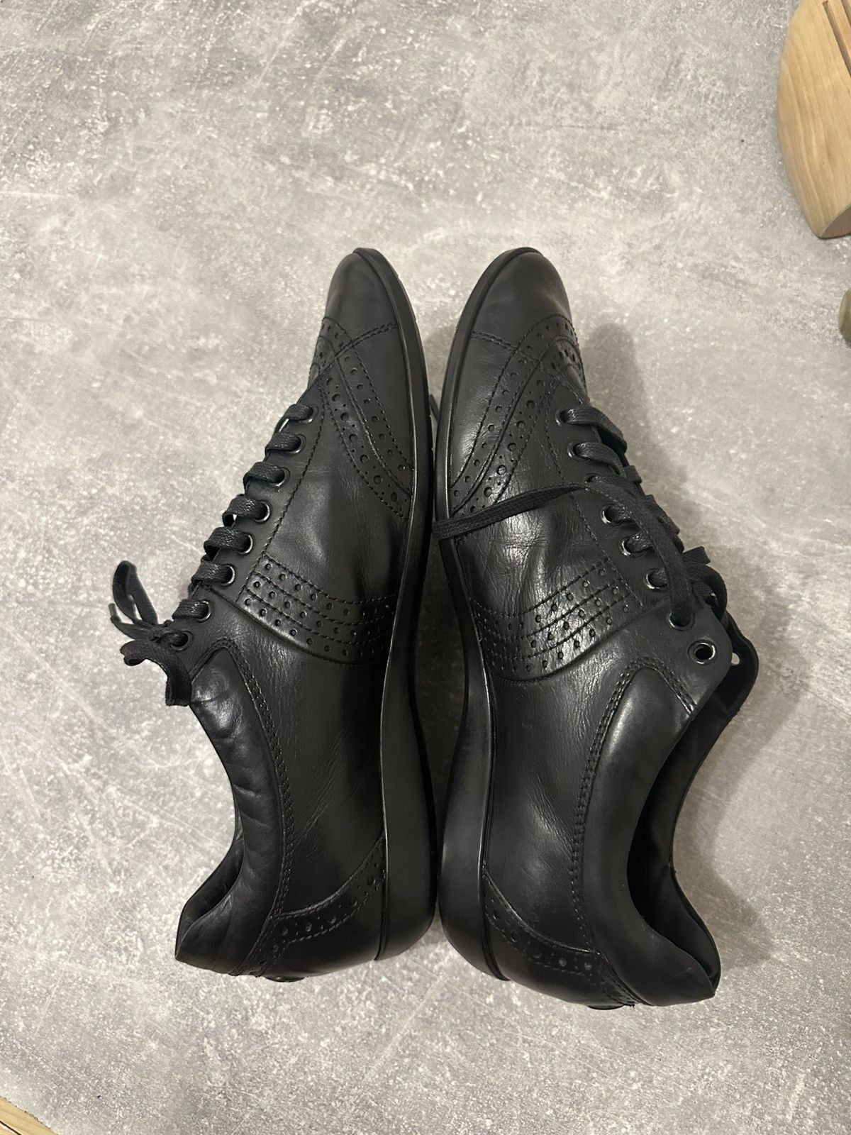 Hugo Boss Hugo Boss Leather Low-Top Sneakers Black Size US 8 / EU 41 - 11 Thumbnail