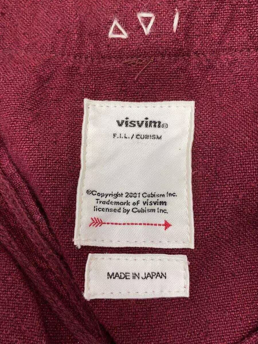 Visvim Visvim Linen Long Sleeve Shirt Bordeaux Plain Size US L / EU 52-54 / 3 - 3 Thumbnail