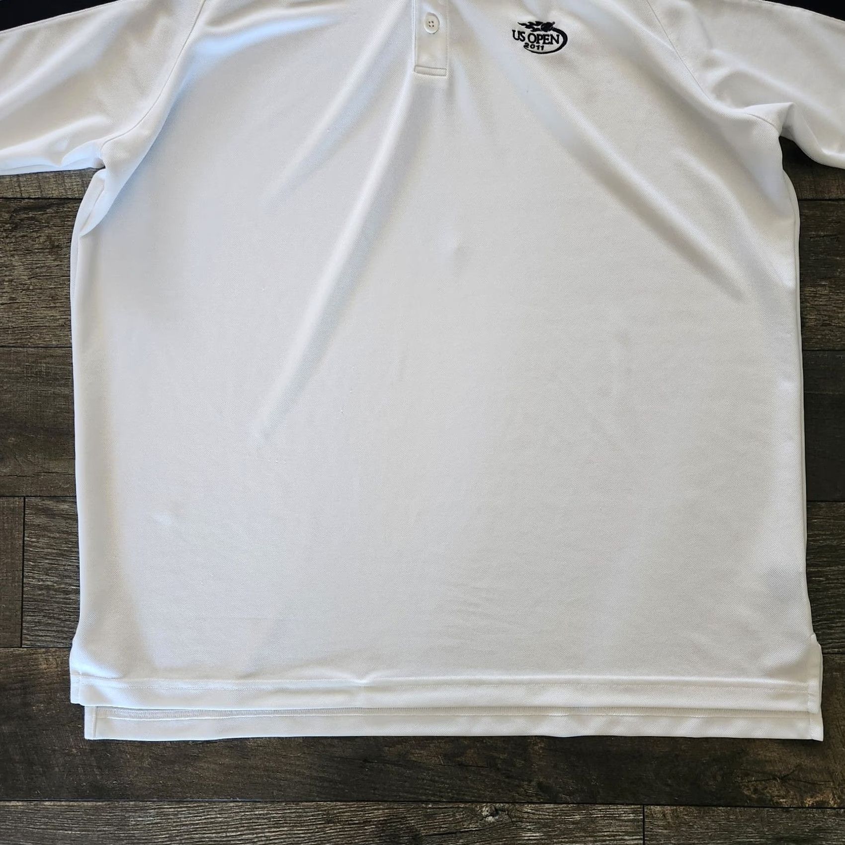 Under Armour VINTAGE Under Armour US Open Torrey Pines Golf Polo Shirt Mens XL White 2011 Performance Size US XL / EU 56 / 4 - 3 Thumbnail