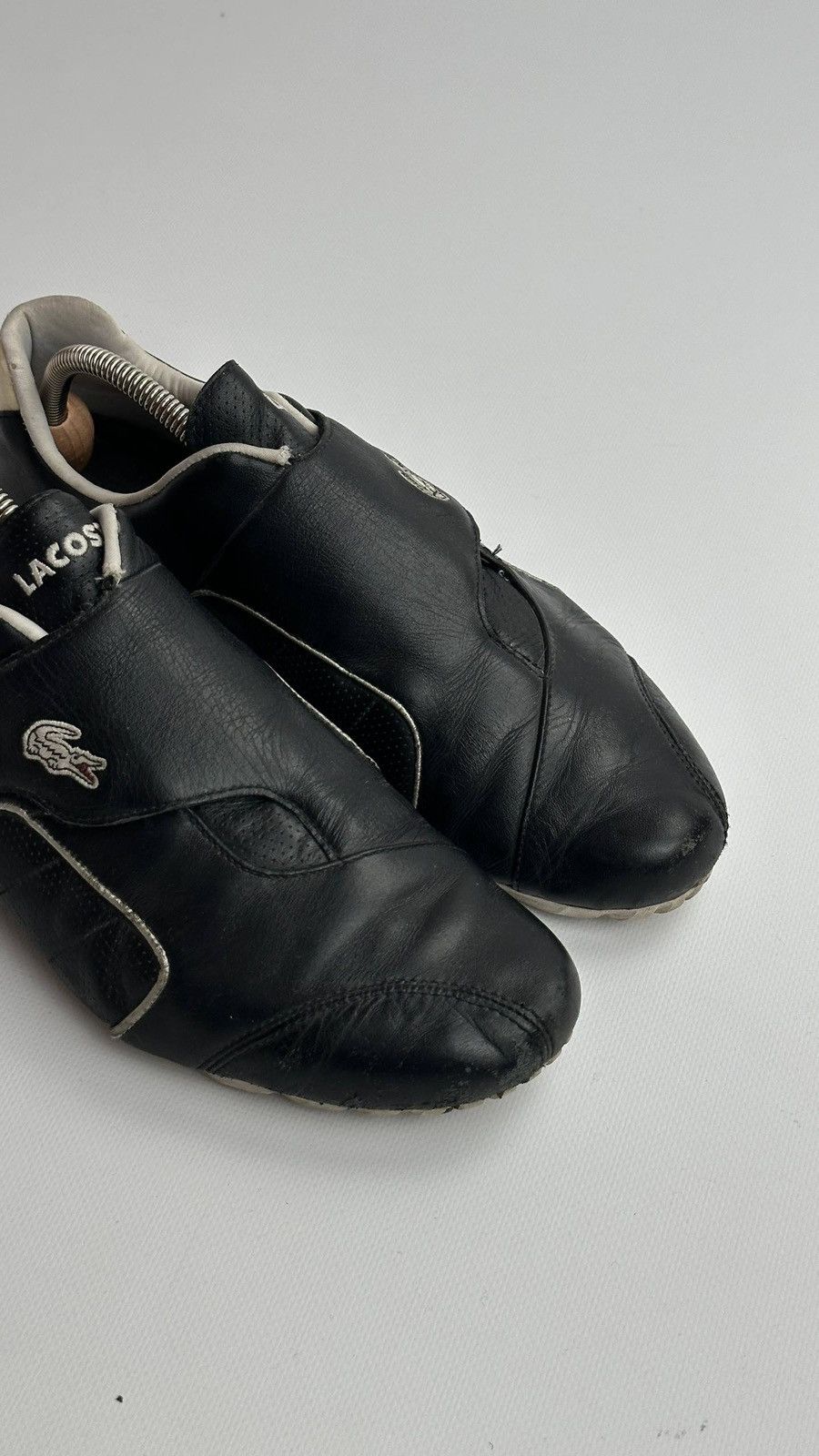 Lacoste Vintage Lacoste Black Leather Racing Sneakers Size US 10.5 / EU 43-44 - 5 Thumbnail