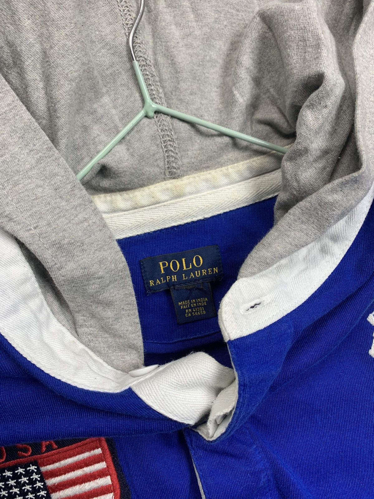 Polo Ralph Lauren Vintage Polo Ralph Lauren USA Flag Rugby Shirt Rare M Size US M / EU 48-50 / 2 - 5 Thumbnail