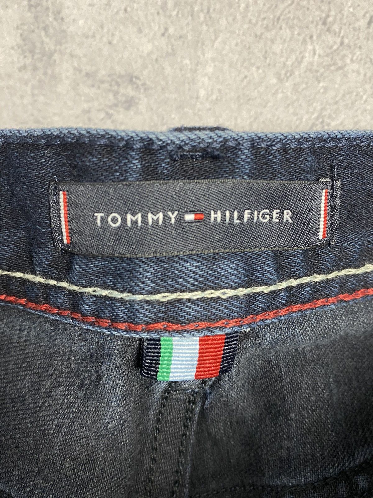 Designer × Tommy Hilfiger Tommy Hilfiger Denton Stretch Straight Fit Dark Blue Jeans Size US 32 / EU 48 - 11 Thumbnail