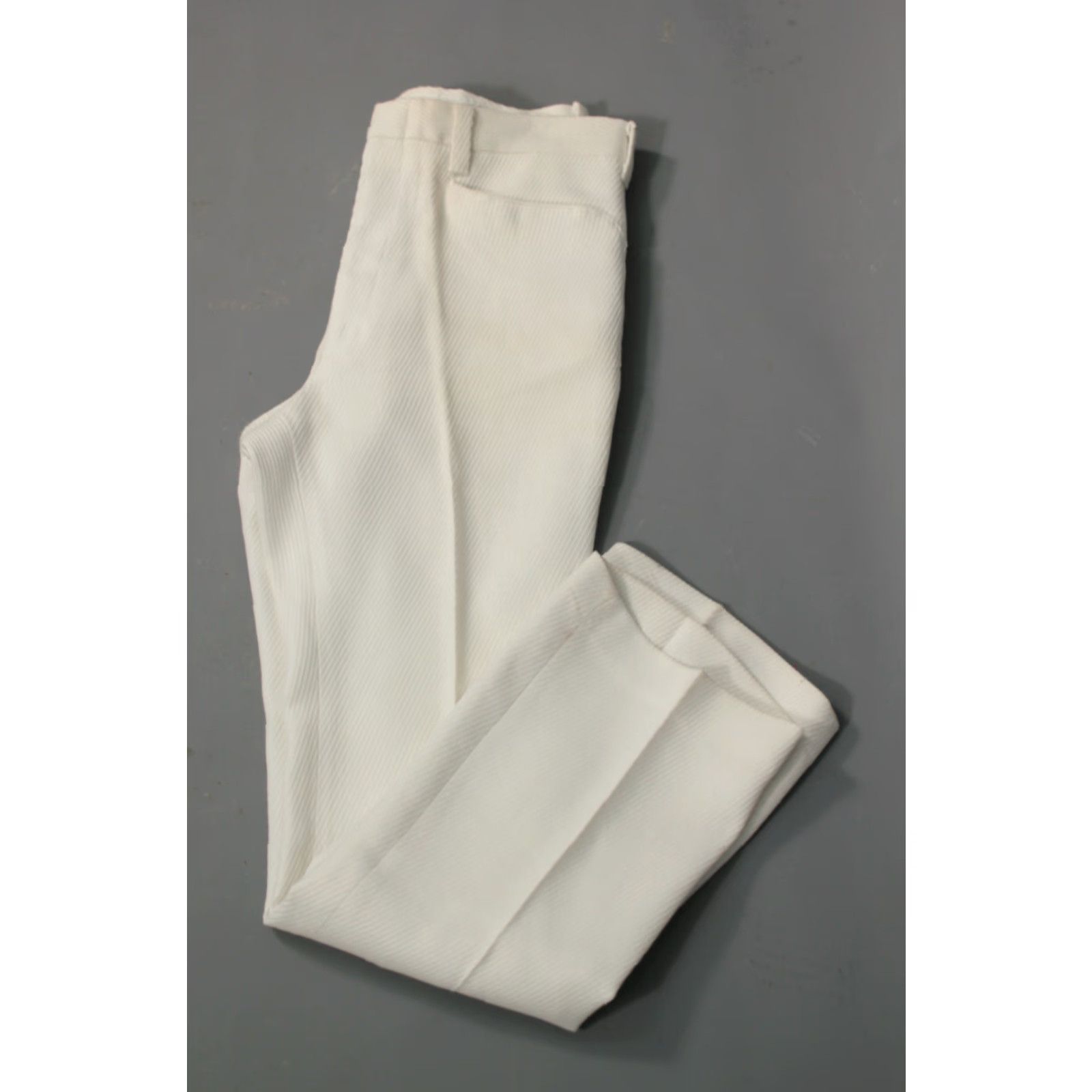 Levi's VINTAGE Levi's White Textured Boot Cut Slacks 34x31 1960s 60s Levis Pants Mens Size US 34 / EU 50 - 3 Thumbnail