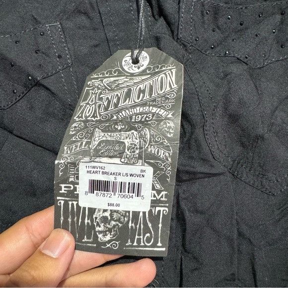 Affliction NWT AFFLICTION HEARTBREAKER BLACK LONG SLEEVE SZ SMALL S Size US S / EU 44-46 / 1 - 3 Thumbnail