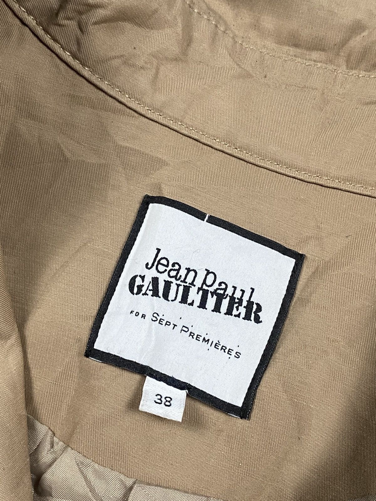 Jean Paul Gaultier Rare JPG for Sept Premieres Light Trench Coat Size M / US 6-8 / IT 42-44 - 13 Thumbnail