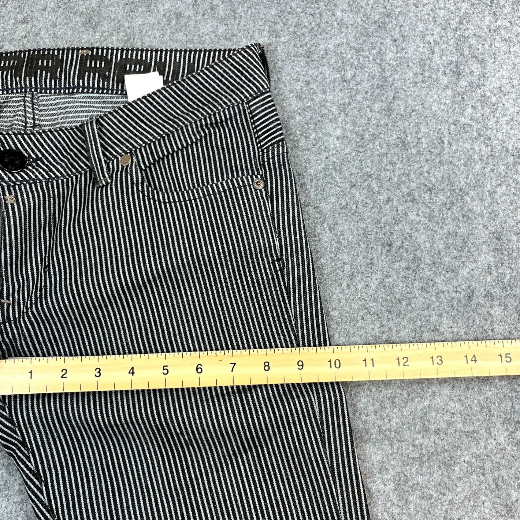 G-Star G-Star Womens Jeans Straight 30 34 UK 10 Striped Low Rise Y2K Cinch Buckle Jeans Size 32" / US 10 / IT 46 - 5 Thumbnail