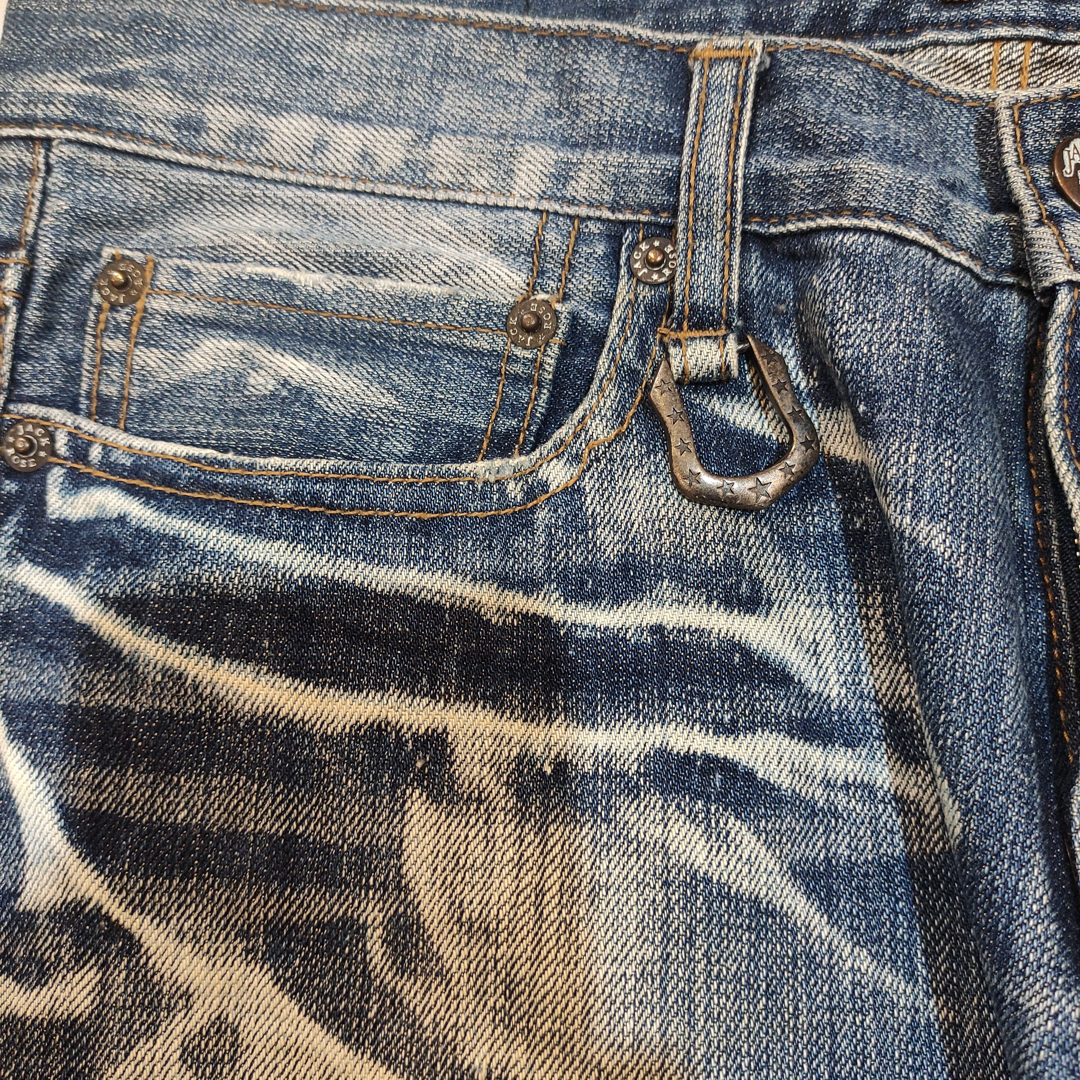 JACKROSE Jackrose Distressed Flare Denim – 2000s Vkei Size US 31 - 13 Thumbnail