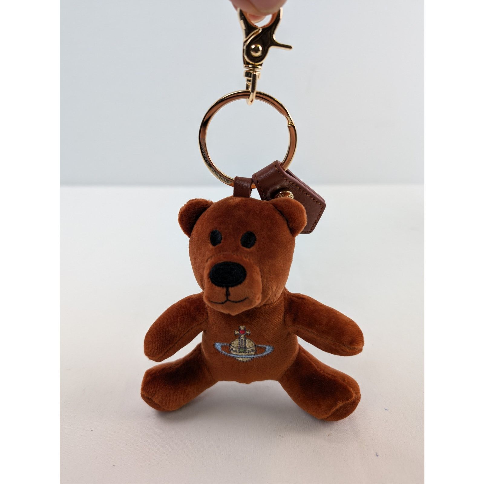 Vivienne Westwood o1rshd1 Size: OS / Teddy Bear Keyring in Burnt Orange Velvet Size ONE SIZE - 4 Thumbnail