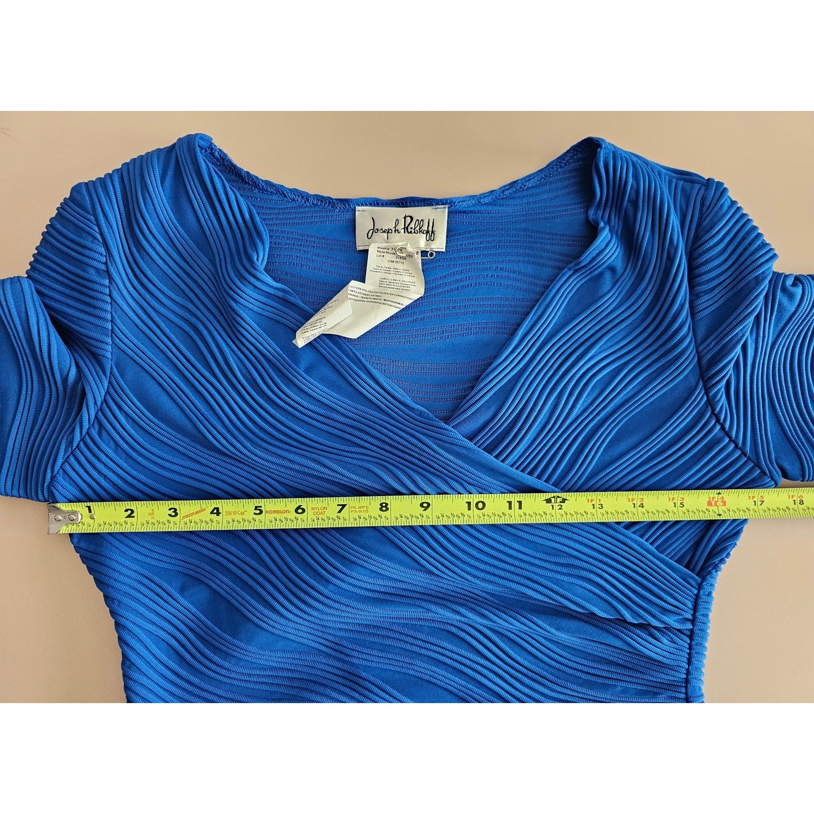 Joseph Ribkoff EUC Joseph Ribkoff Fitted Ruched Sheath Jersey Dress 8 Size M / US 6-8 / IT 42-44 - 5 Thumbnail