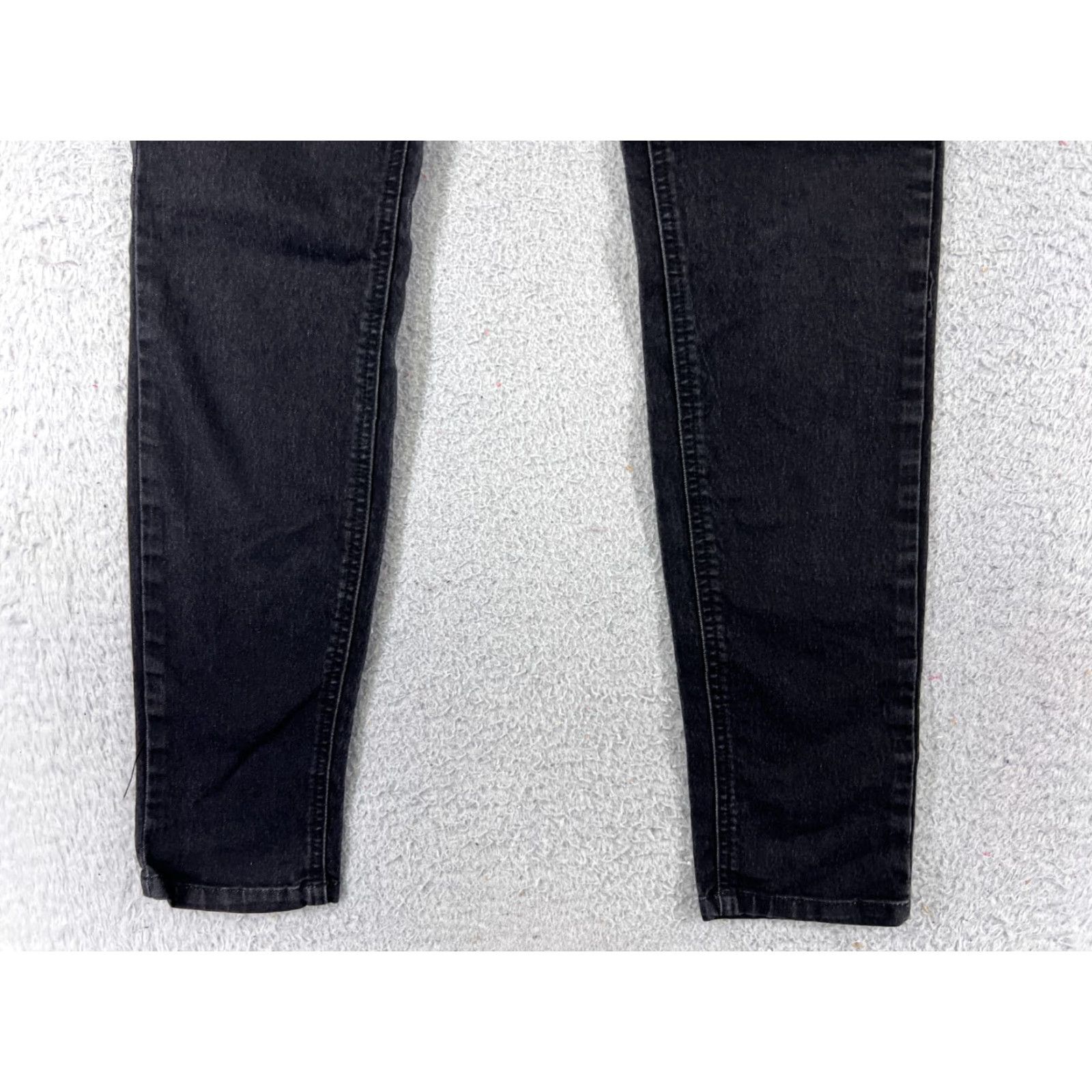 Denime VINTAGE Indigo Rein Jeans Womens 7 Black Denim Skinny Low Rise Rhinestone 27x29 Size 28" / US 6 / IT 42 - 2 Thumbnail