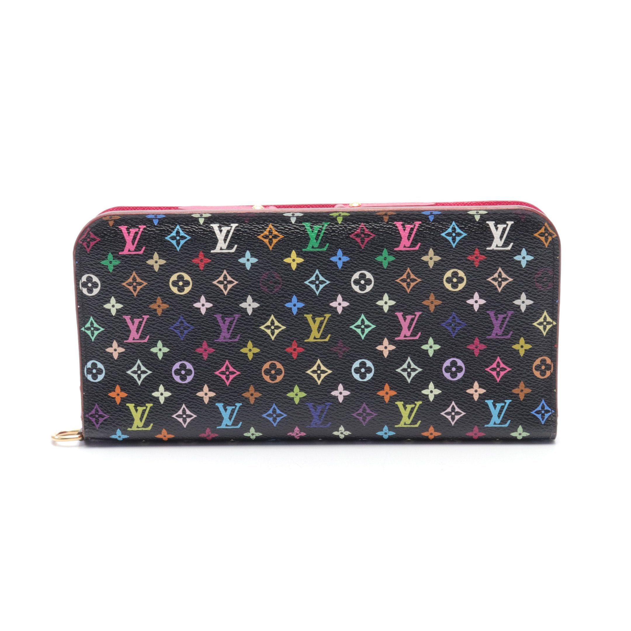 image of Louis Vuitton Portefeuil Unsolit Monogram Multicolor Bi-Fold Long Wallet Pvc Black, Women's