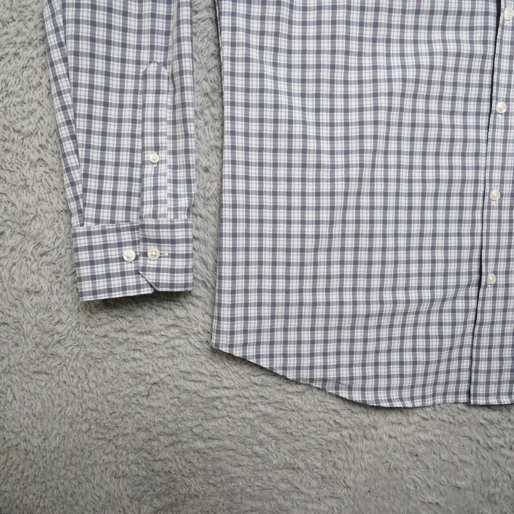 Mizzen+Main VINTAGE Mizzen + Main Shirt Mens XL Blue Plaid Button Up Stretch EUC Size US XL / EU 56 / 4 - 4 Thumbnail