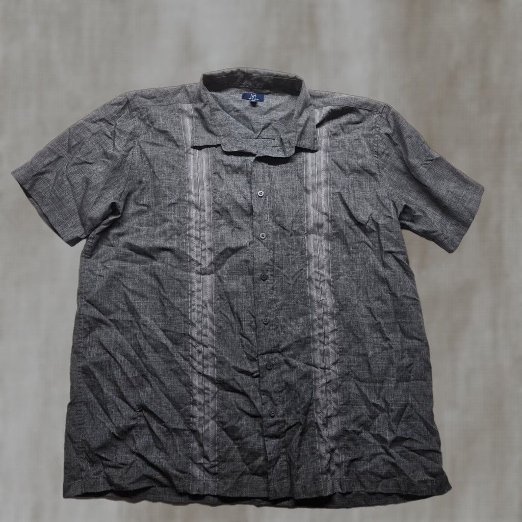 George George Shirt Gray Striped Long Sleeve Button-Up 100% Cotton Casual Adult Men 2XL Size US XXL / EU 58 / 5 - 1 Thumbnail