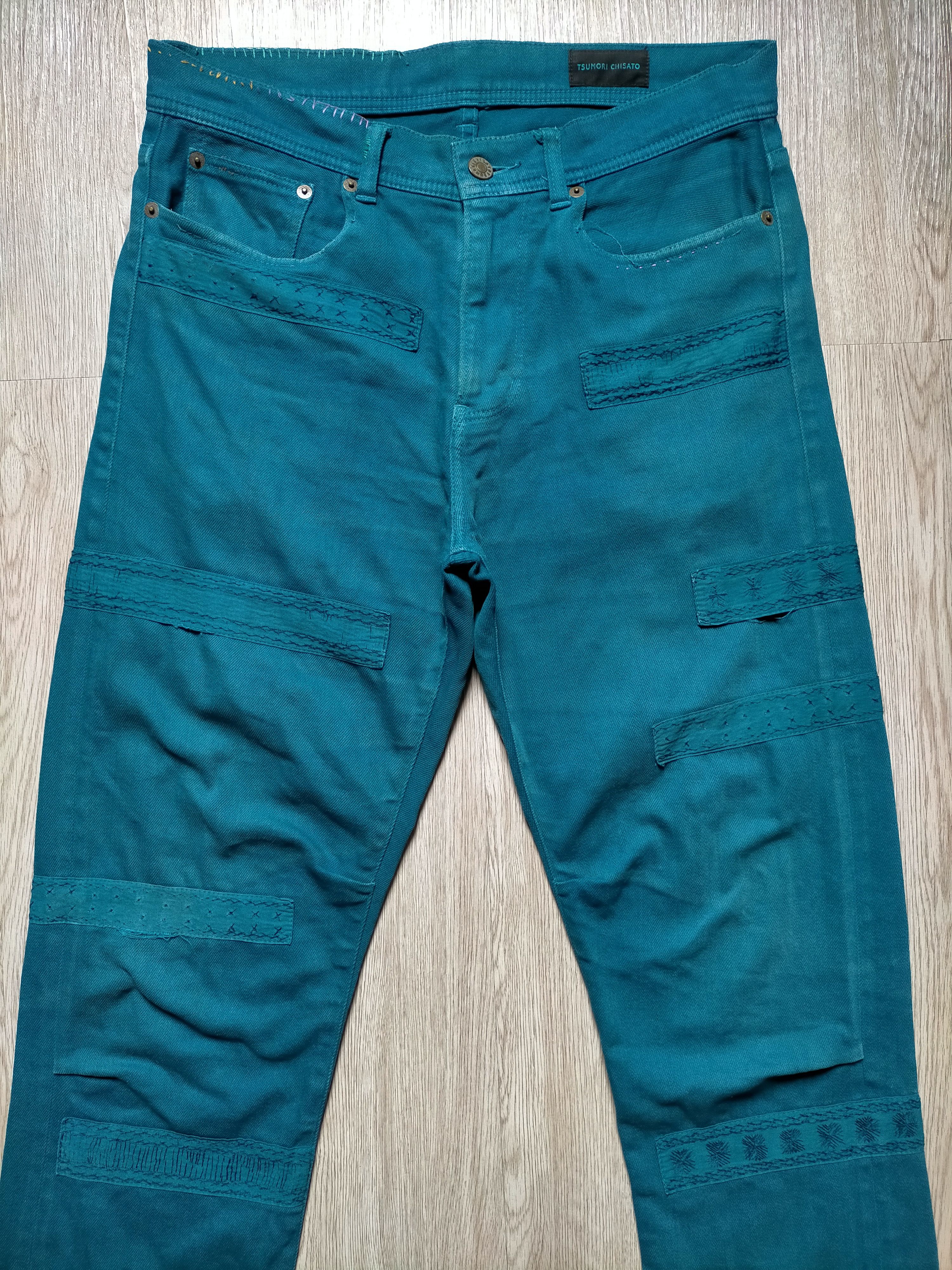 Issey Miyake × Tsumori Chisato × mercibeaucoup Tsumori Chisato Issey Miyake Patchwork Denim Pants Size US 31 - 3 Thumbnail