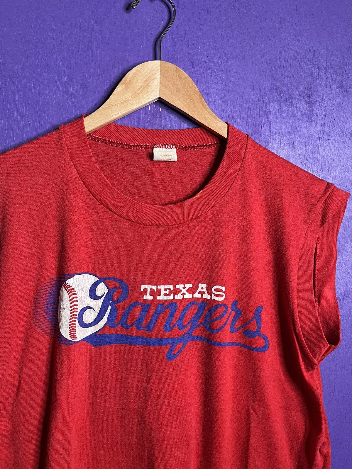 MLB × Vintage Vintage 80s Texas Rangers tank top t-shirt Size US M / EU 48-50 / 2 - 3 Thumbnail