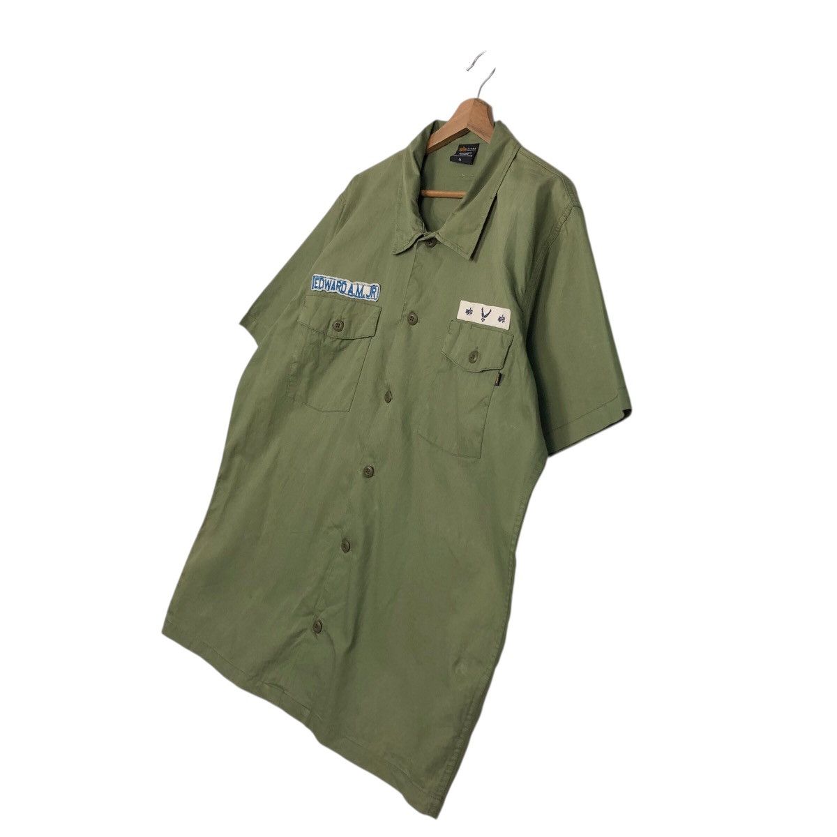 Alpha Industries 📌Vintage Work Shirt Jacket Alpha Industries Military Size US L / EU 52-54 / 3 - 3 Thumbnail
