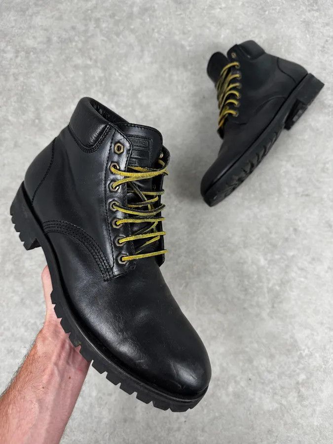 Dsquared2 Dsquared2 Black Lace-Up Leather Hiking Boots Size US 11 / EU 44 - 1 Thumbnail