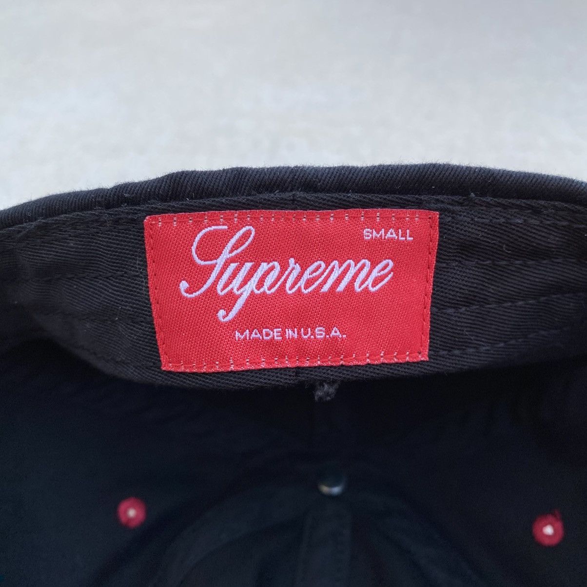 Supreme Supreme Thrasher 6-Panel Hat Black Red 2021 Size ONE SIZE - 6 Thumbnail