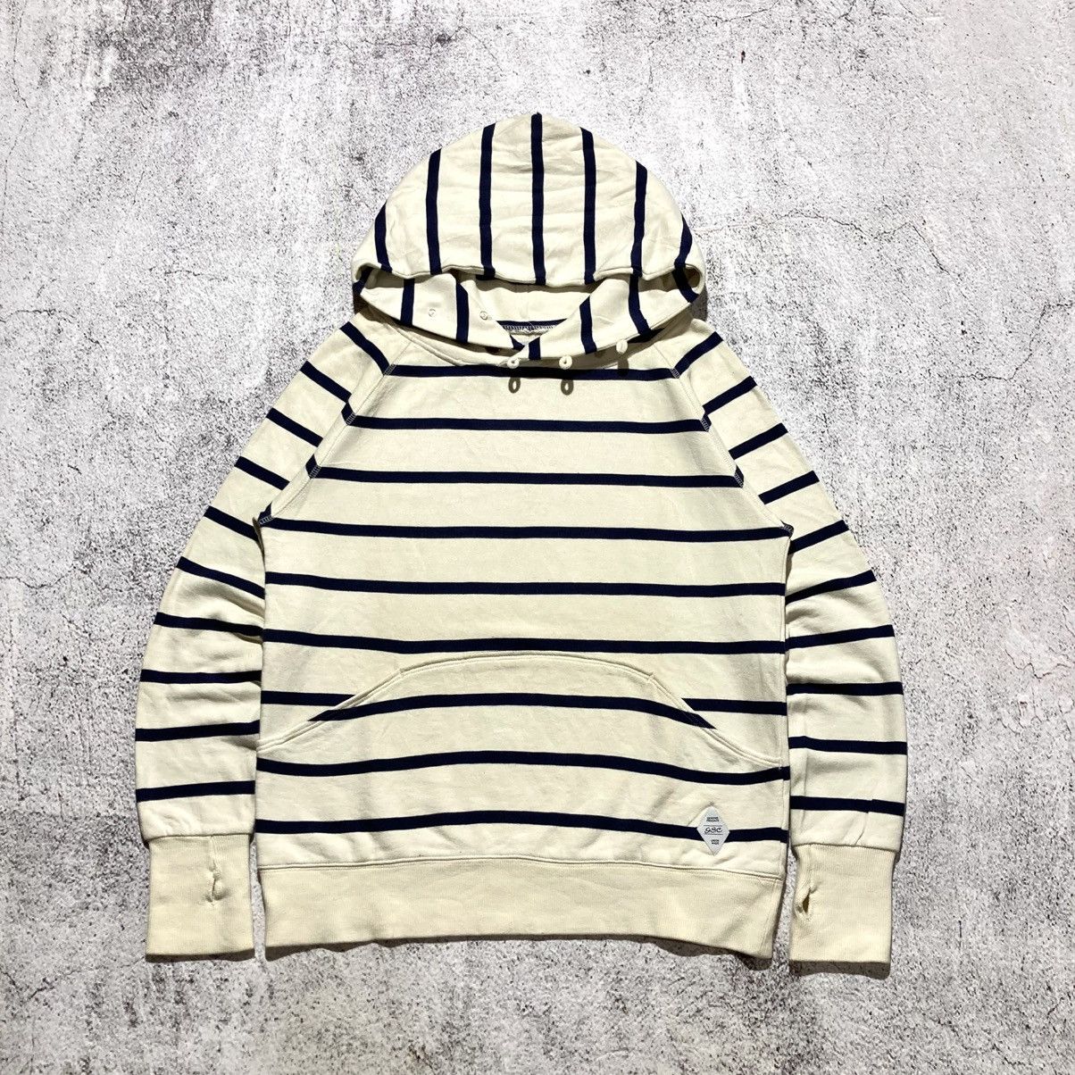 go slow caravan 2000s Go Slow Caravan Striped Unique Hoodie Kapital Style Size US L / EU 52-54 / 3 - 4 Thumbnail