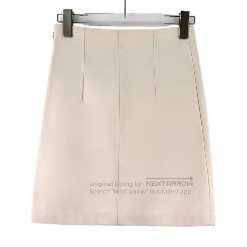 Hermes Hermes 2022 Beige Bell Chain Decorated Cotton Casual Skirt Size 25" / US 0 / IT 36 - 2 Thumbnail