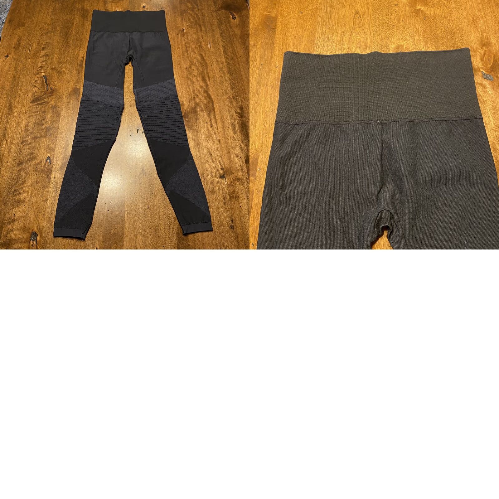 Spanx Spanx Leggings Women Medium BlackGray Ruffled High Waist 25x26 Athletic Activewear Workout Size 32" / US 10 / IT 46 - 8 Thumbnail