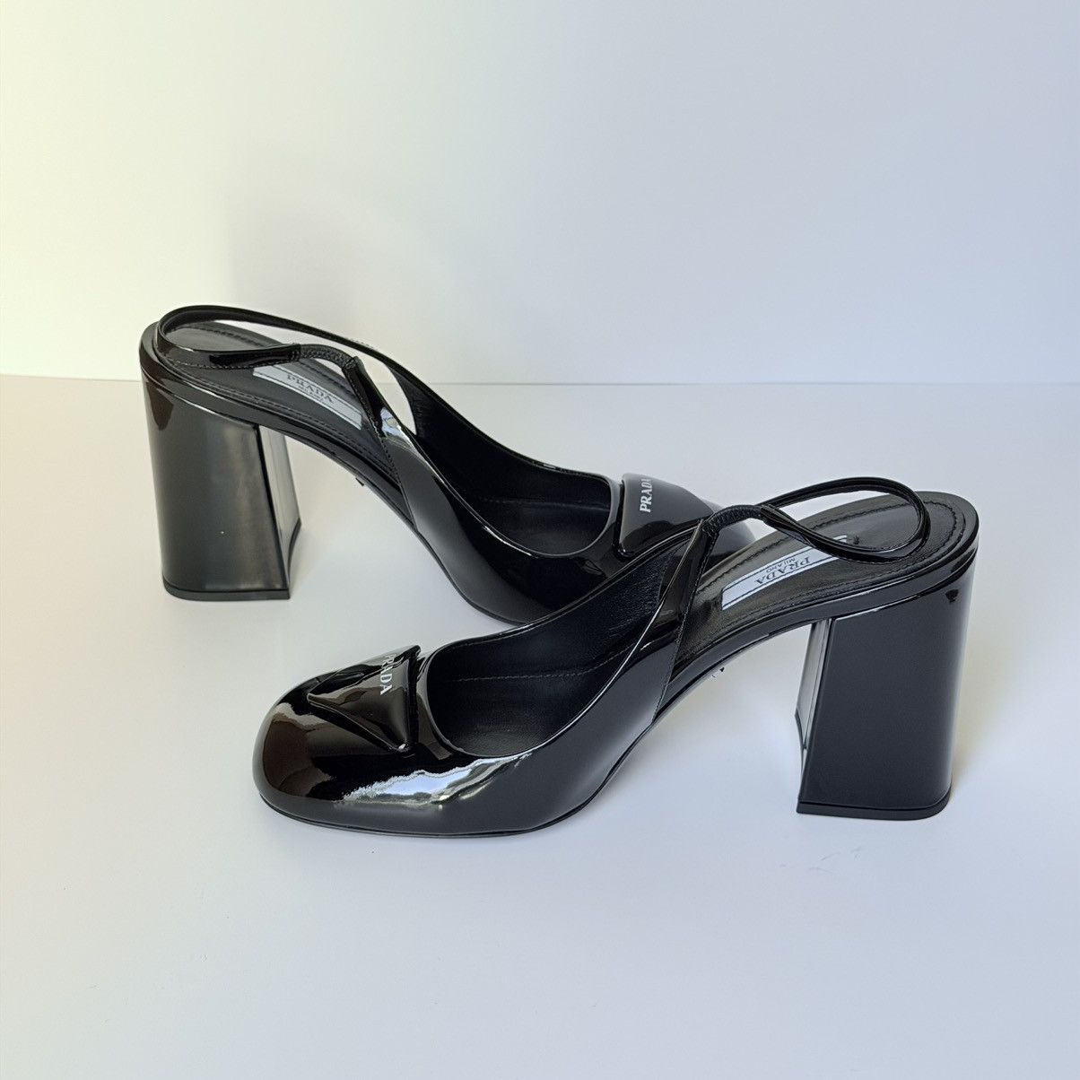 Prada Prada Vernice Patent Leather Slingback Pumps Size US 8.5 / IT 38.5 - 4 Thumbnail