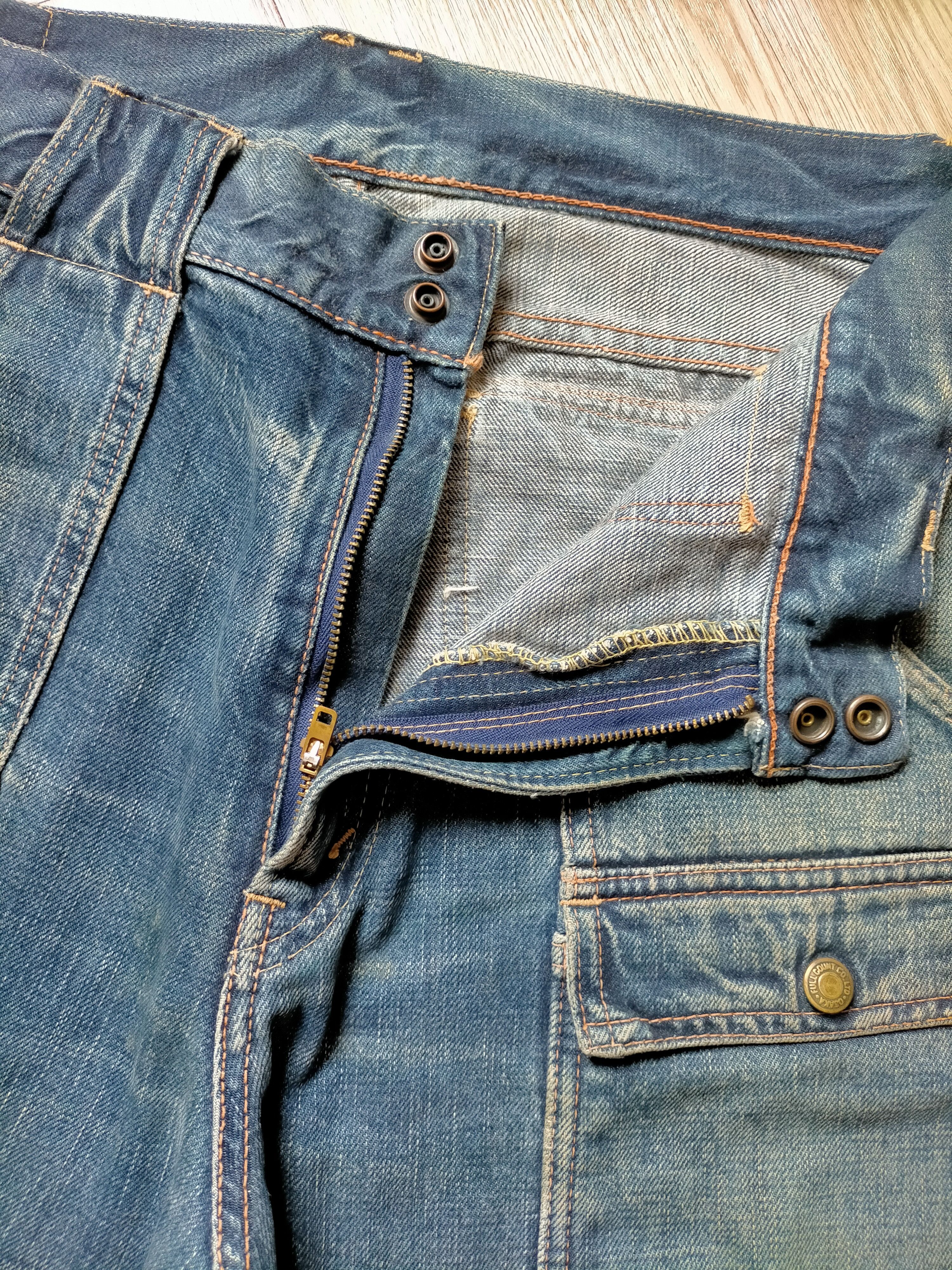 Full Count & Co. Vintage 90s Full Count & Co Selvedge Bush Pants Denim Japan Size US 34 / EU 50 - 4 Thumbnail