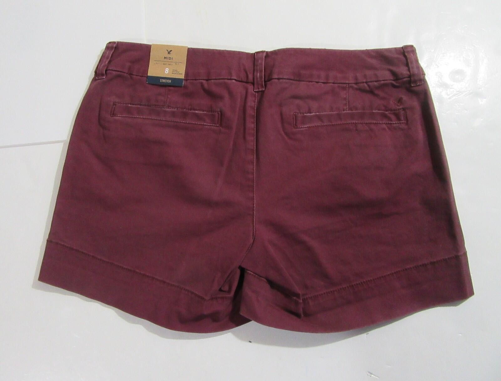 American Eagle Outfitters American Eagle Womens Midi Shorts Plum Size 8 Size 30" / US 8 / IT 44 - 2 Thumbnail