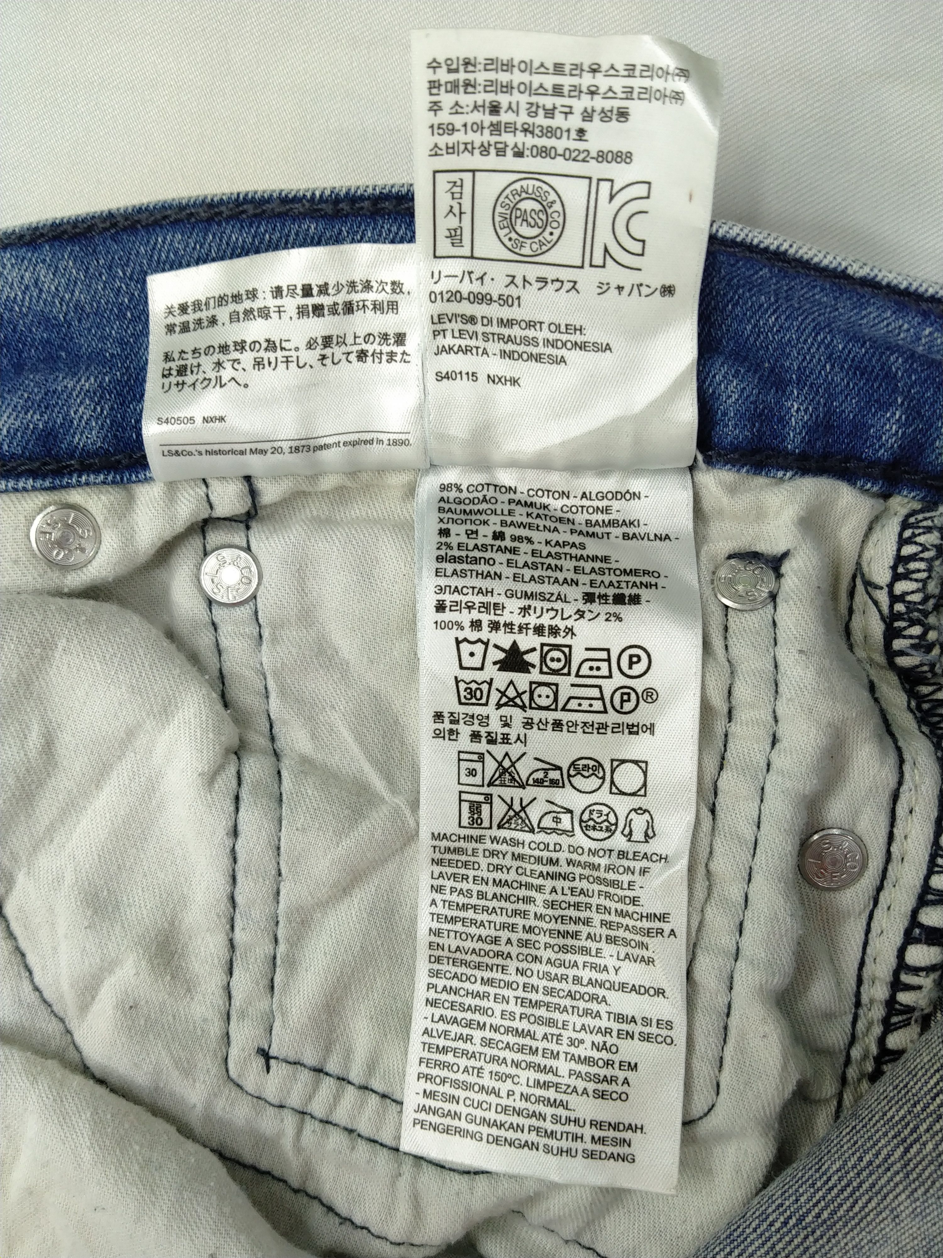 Levi's Blue Distressed Levi's 514 Denim 34 x 31 -JN562 Size US 34 / EU 50 - 10 Thumbnail