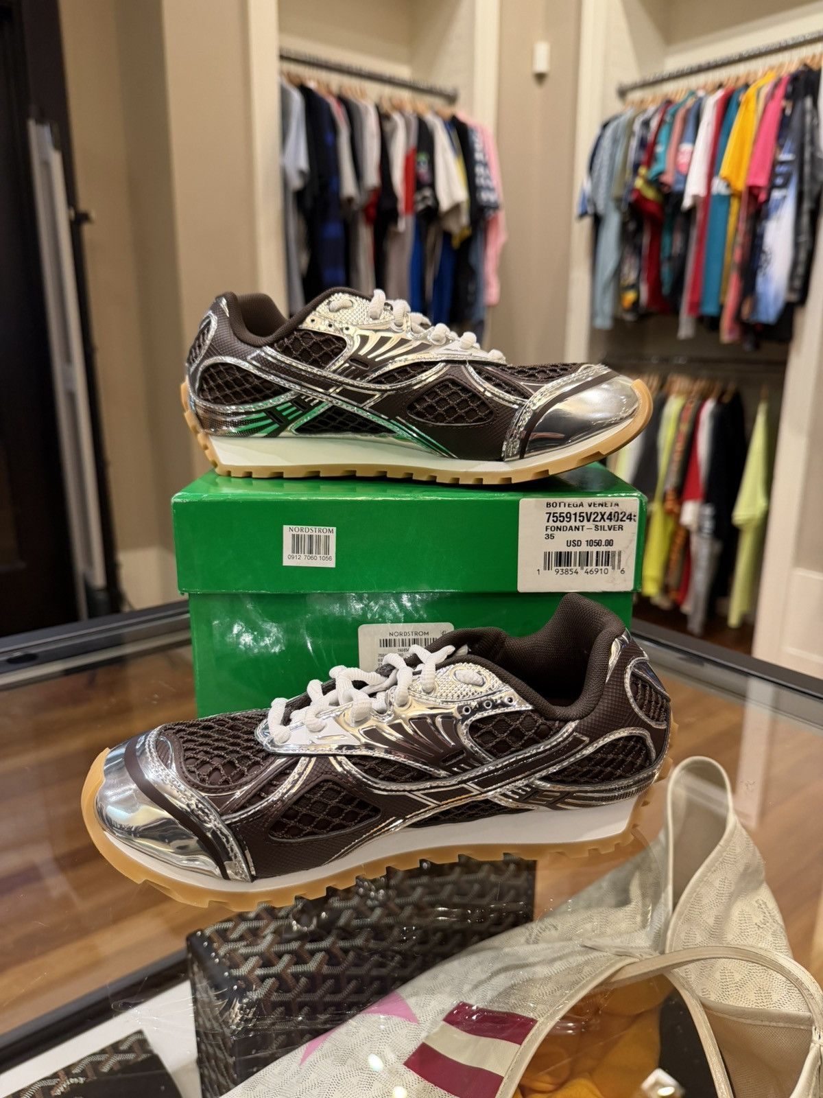 Bottega Veneta Bottega Veneta Orbit Sneaker - Mocha Silver Size US 5 / IT 35 - 3 Thumbnail