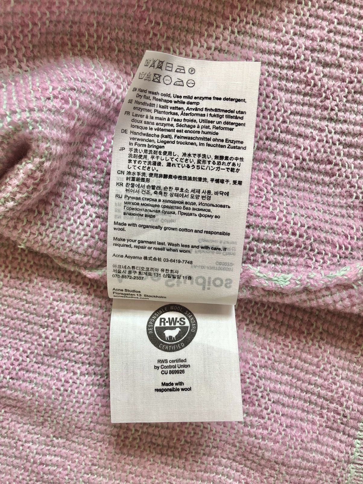 Acne Studios Acne Studios Pink/Blue Cardigan Size US XS / EU 42 / 0 - 9 Thumbnail