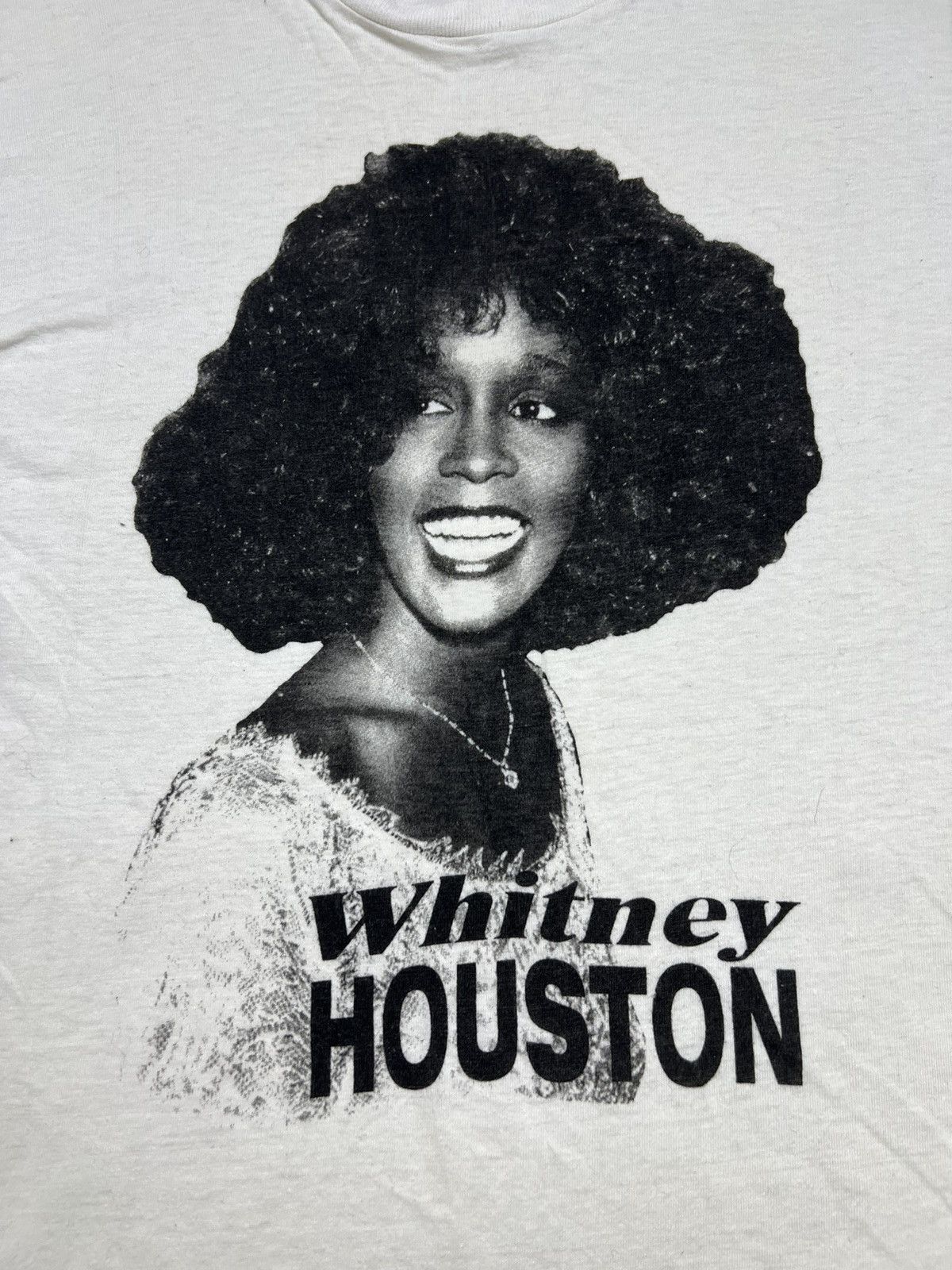 Vintage 80’s Very Rare Tshirt Whitney Houston Pop USA Single Stitch Size US M / EU 48-50 / 2 - 5 Thumbnail