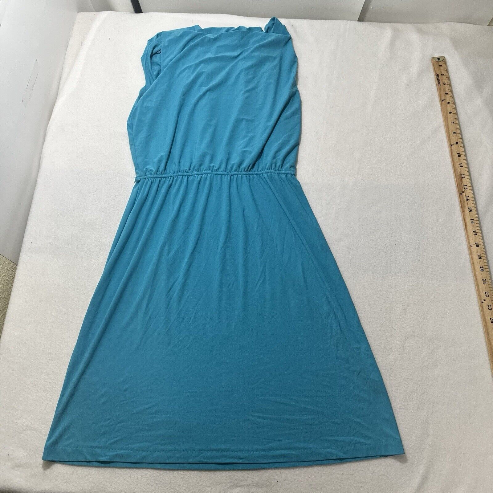 Other Gabby Skye 10 Blue Pullover Drape Top Lightweight Dress Size L / US 10 / IT 46 - 11 Thumbnail
