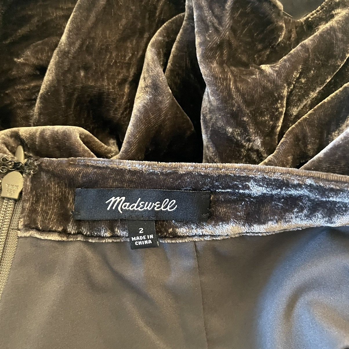 Madewell madewell velvet ruffle mini skirt sz 2 Size 26" / US 2 / IT 38 - 3 Thumbnail