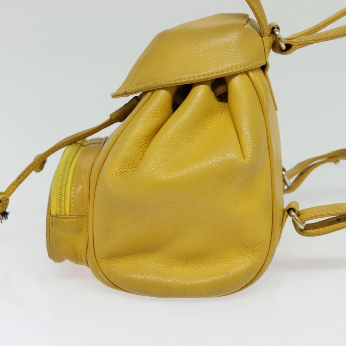 Dior DIOR Backpack Leather Gold Yellow Size ONE SIZE - 4 Thumbnail