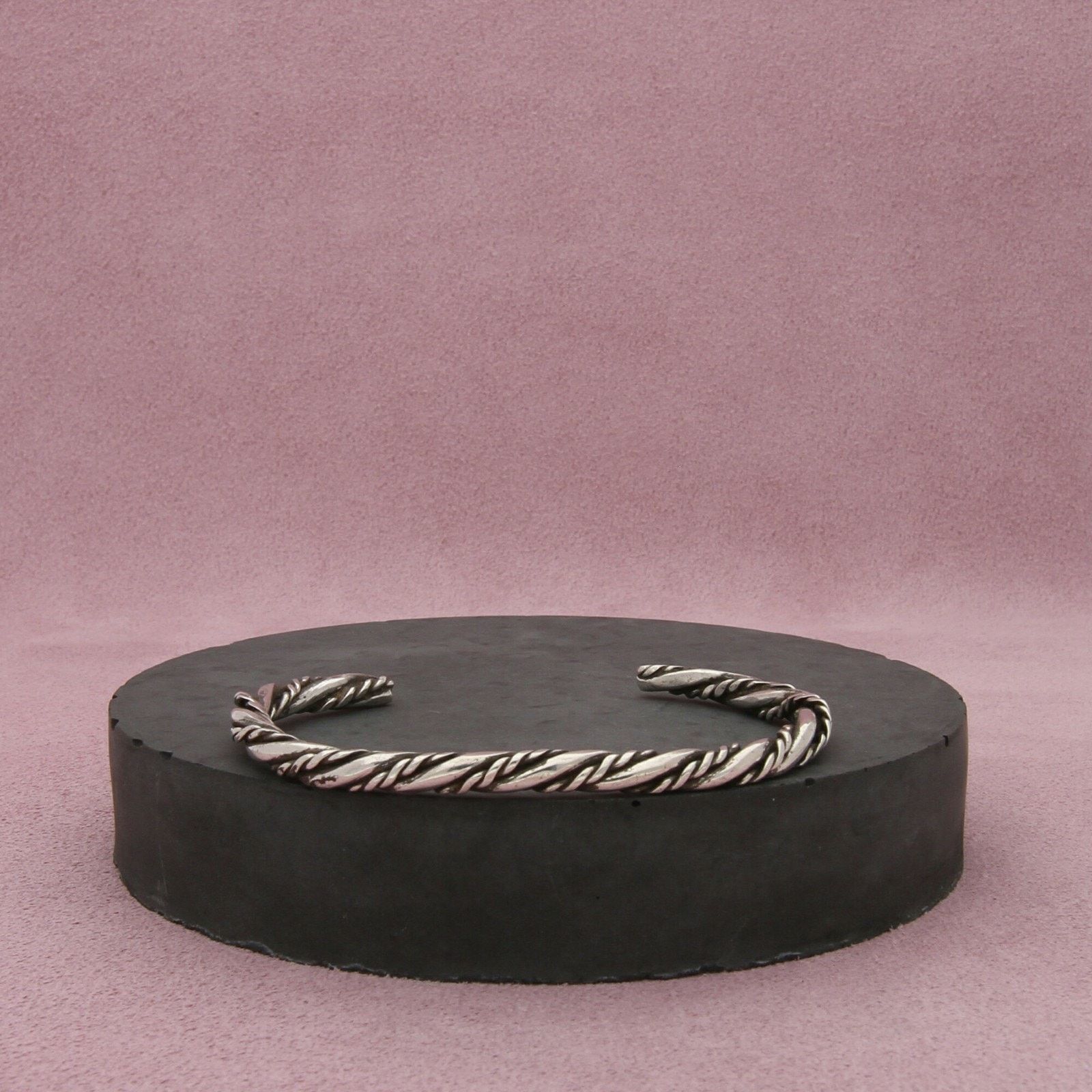 navajo sterling silver vintage twisted cuff bracelet 6in