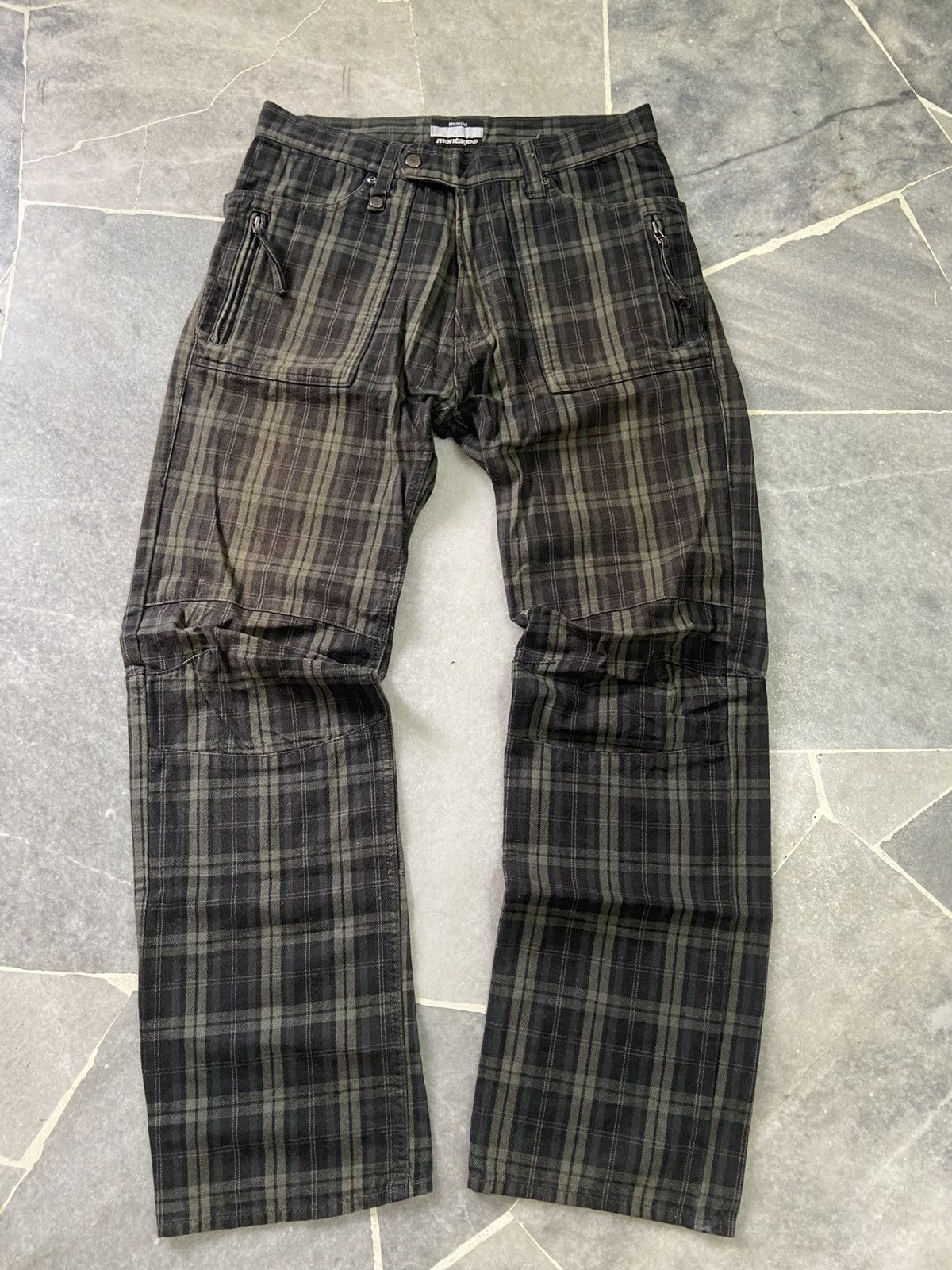 Japanese Brand Montage Abstract Checkered Pants Size US 32 / EU 48 - 1 Thumbnail