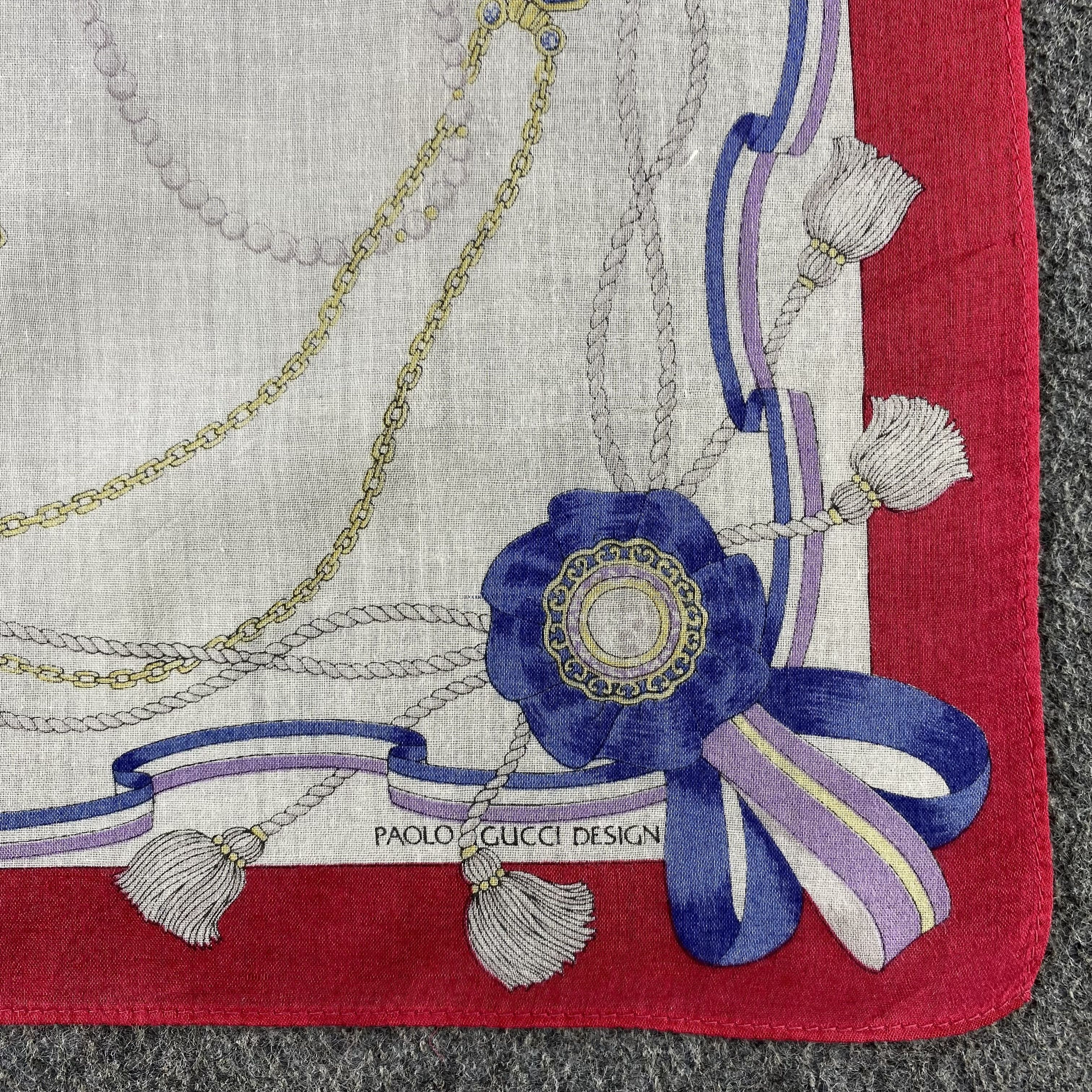 Paolo Gucci × Vintage Paolo Gucci Handkerchief/Neckerchief/Bandana HC708 Size ONE SIZE - 3 Thumbnail