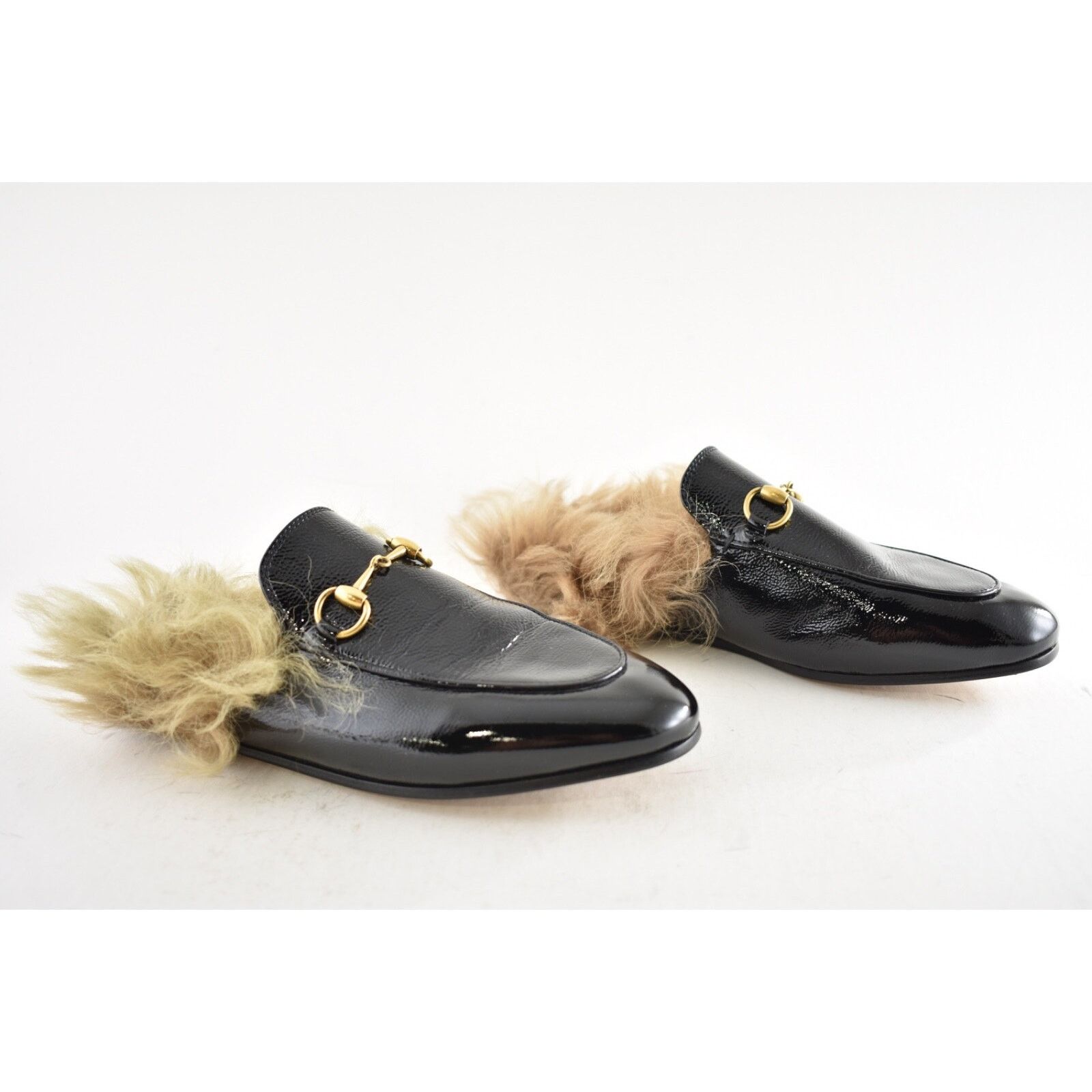 Gucci Gucci Princetown Black Patent Leather Fur Loafer Slide Slip Size US 6 / IT 36 - 4 Thumbnail