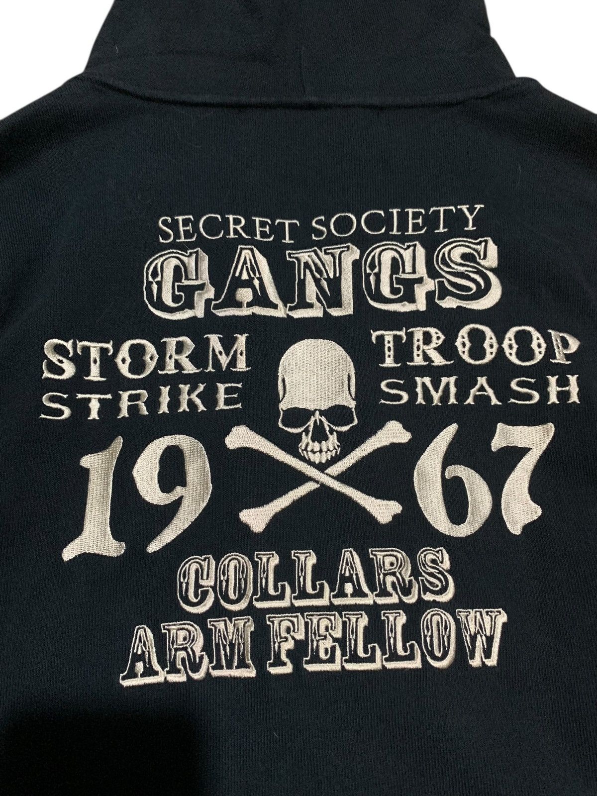 If Six Was Nine × Japanese Brand × Le Grande Bleu (L.G.B.) 1967 Collars hidden poem skull multi zip hoodie punk style Size US M / EU 48-50 / 2 - 16 Thumbnail