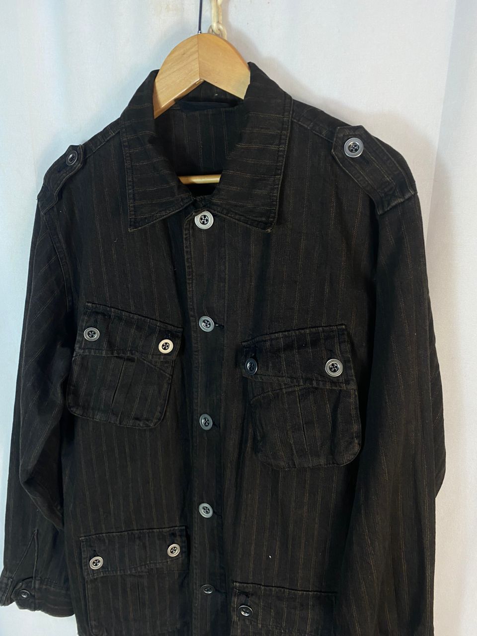 Airwalk Airwalk stripe denim button up jacket Size US L / EU 52-54 / 3 - 5 Thumbnail