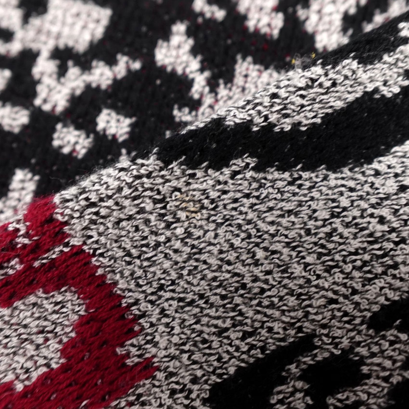 Vintage VINTAGE Expressions International Sweater Mens Large Black Red Knit Abstract 80s Size US L / EU 52-54 / 3 - 6 Thumbnail