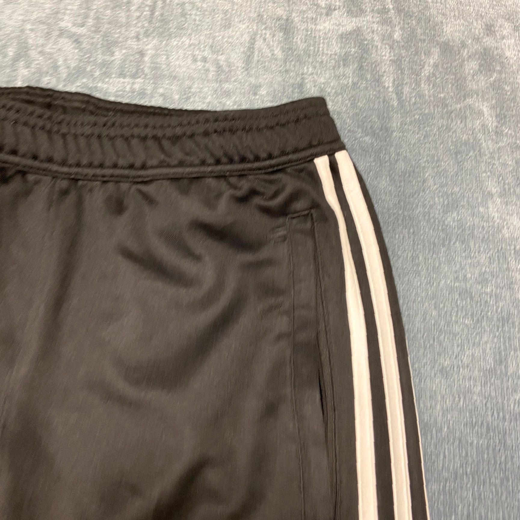 Adidas Adidas Track Pants Mens Small Black Stripes Ankle Zip Skinny Leg Performance Pockets Gym & Training Running & Jogging Walking Size US 29 - 4 Thumbnail