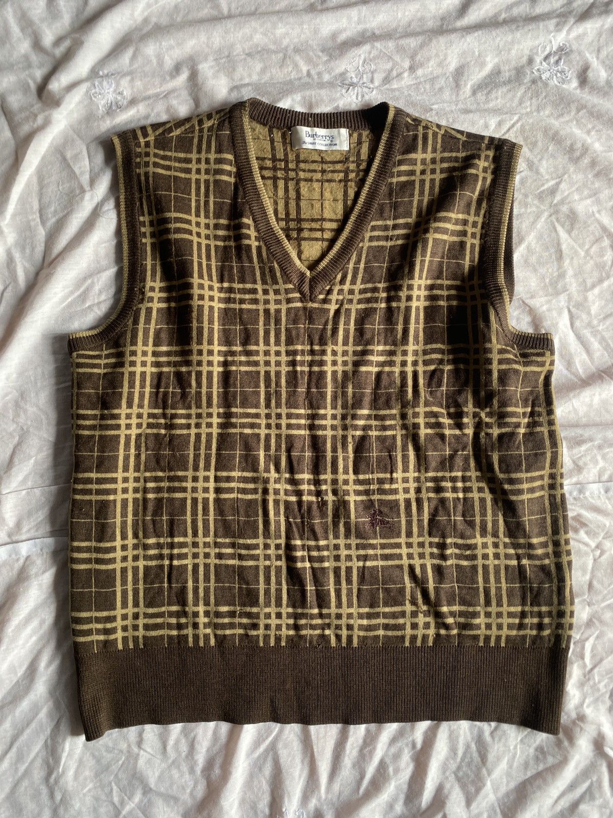 Burberry vintage burberrys checked knit vest Size US M / EU 48-50 / 2 - 1 Thumbnail