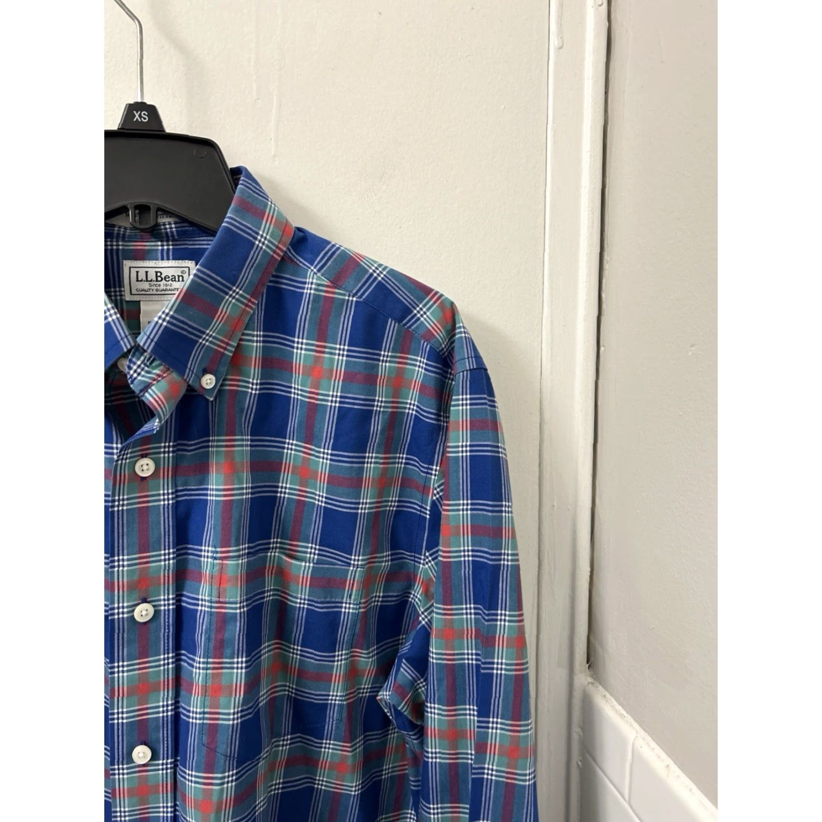 Vintage VINTAGE LL Bean Shirt Mens Sz M Blue Kennebunk Sport Slightly Fitted Oxford Plaid 287889 Size US M / EU 48-50 / 2 - 4 Thumbnail
