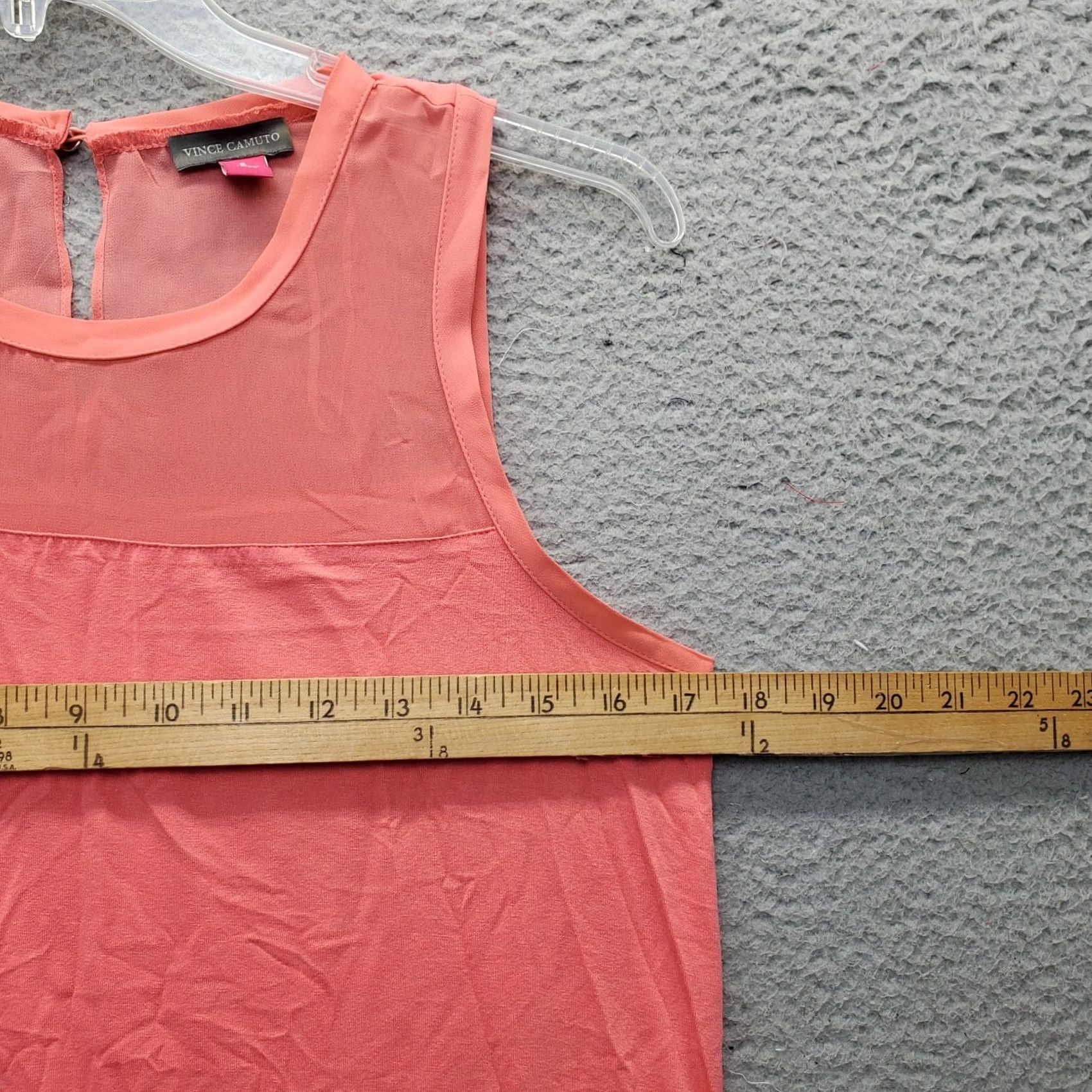 Vince Camuto Vince Camuto Tank Top Womens Small Orange Sleeveless Round Hem - Womens Size S Nike? Size S / US 4 / IT 40 - 4 Thumbnail