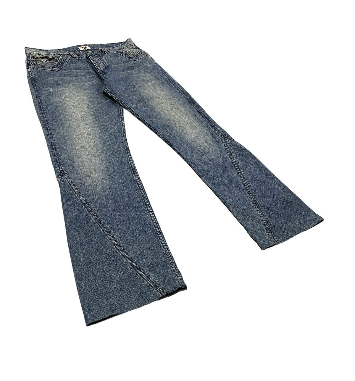Antik Denim Vintage Antik Denim Flare Jeans Embroidery Velvet Size US 33 - 4 Thumbnail