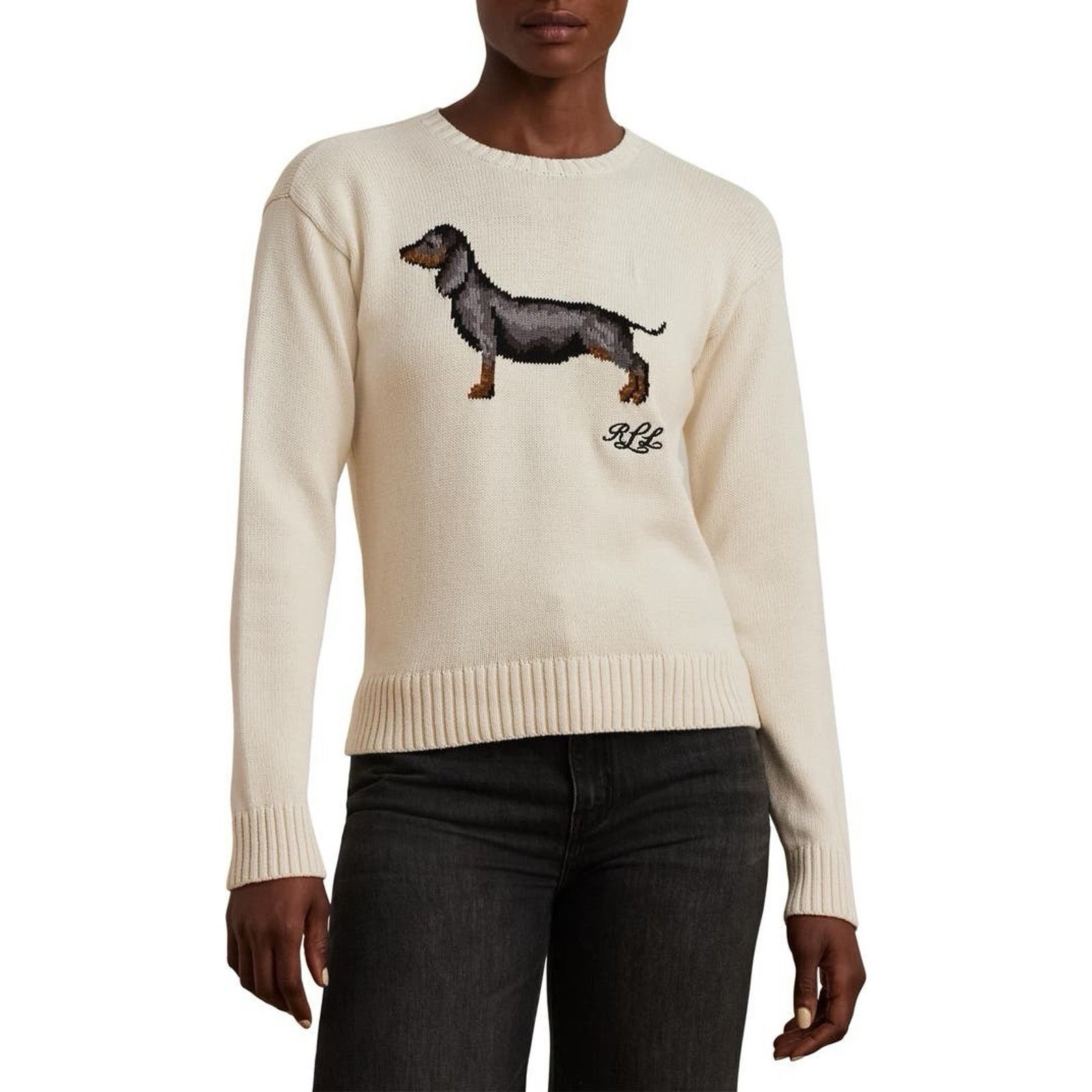 Polo Ralph Lauren NWT Ralph Lauren Intarsia Dachshund dog Cotton Sweater Size XS / US 0-2 / IT 36-38 - 8 Thumbnail
